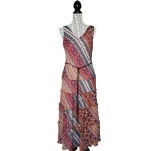 NWOT BIYAYCDA Bohemian, Layered Skirt, Tank Dress